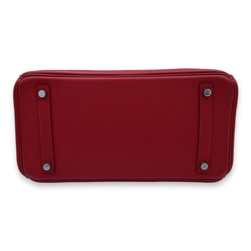 Birkin 30 Rouge Casaque in Epsom, Palladium hardware