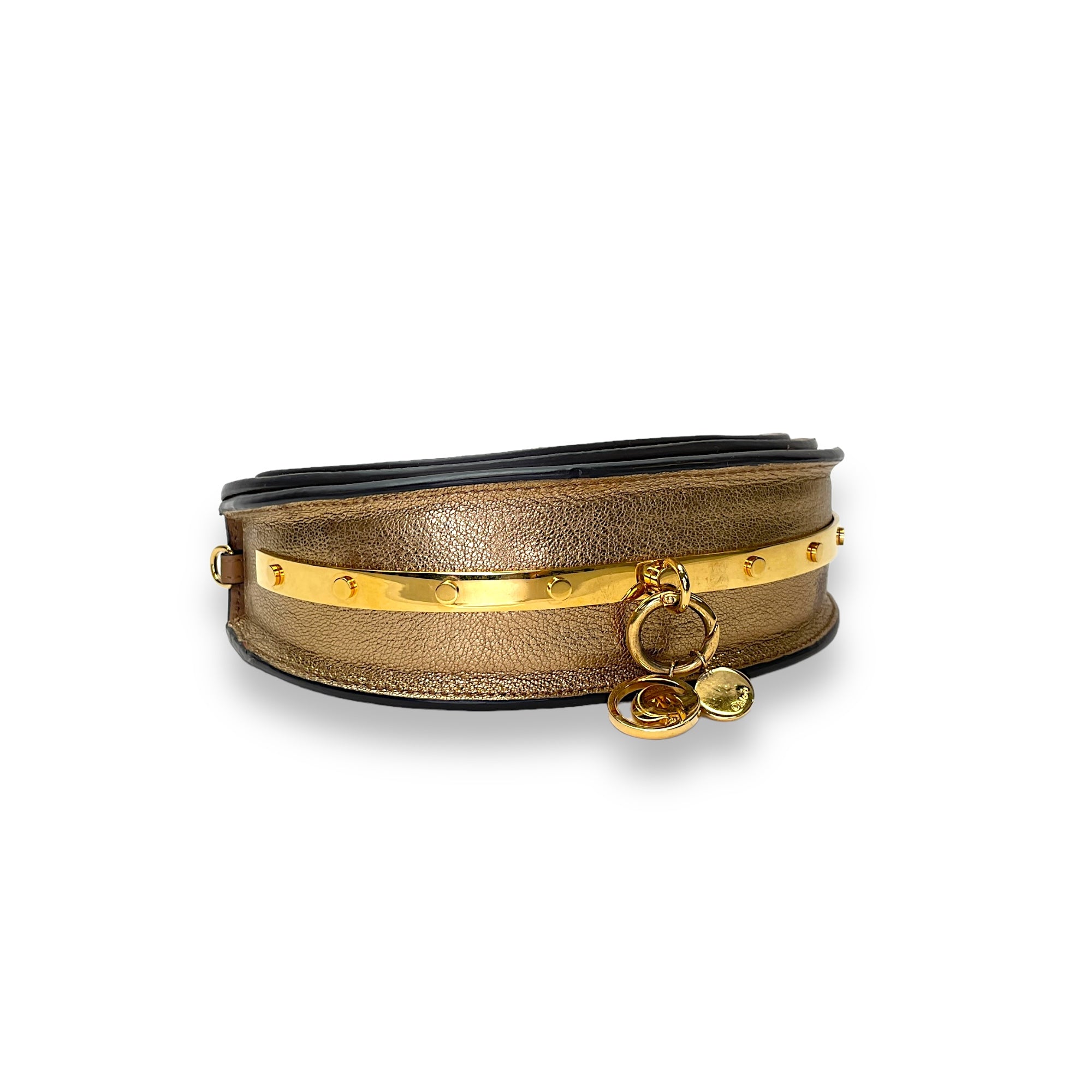 Nile Clutch Mini Gold in Calfskin , Gold Hardware