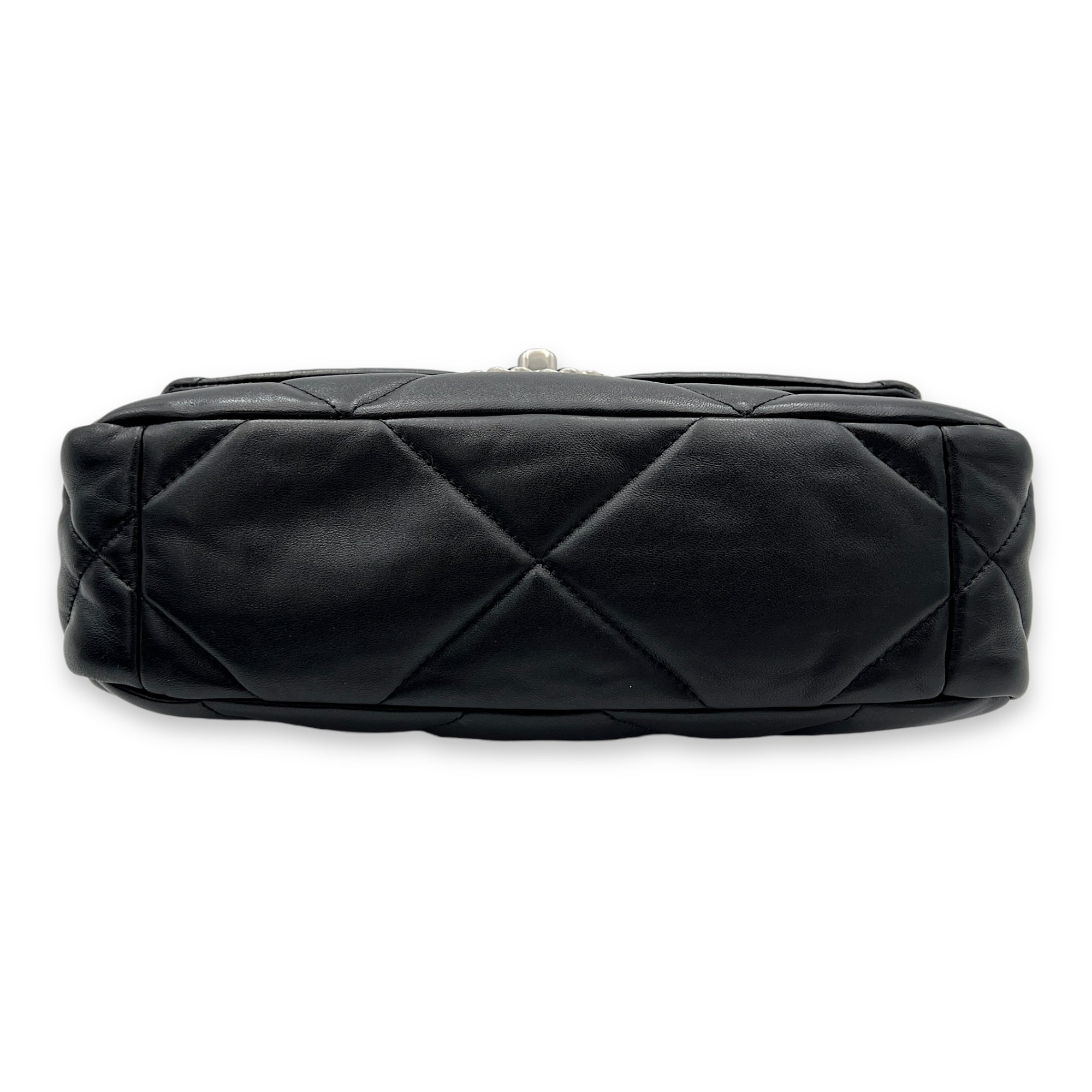 C19 Shoulder Bag Medium Black in Lambskin , Lacquered Metal Hardware