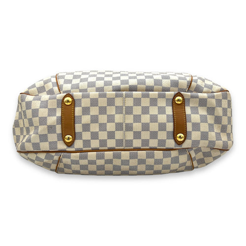 Galliera Shoulder Bag Beige in Coated Canvas, Gold hardware