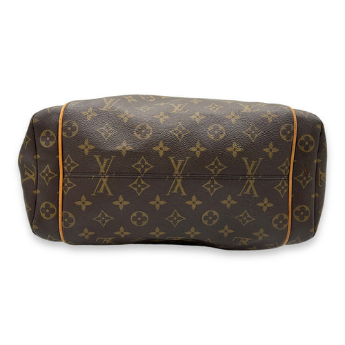 Totally MM Brown Shoulder Bag in Monogram Coated Canvas, Gold hardware