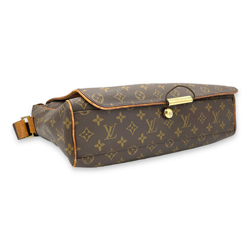 Abbesses Messenger bag in Monogram coated canvas, Gold Hardware