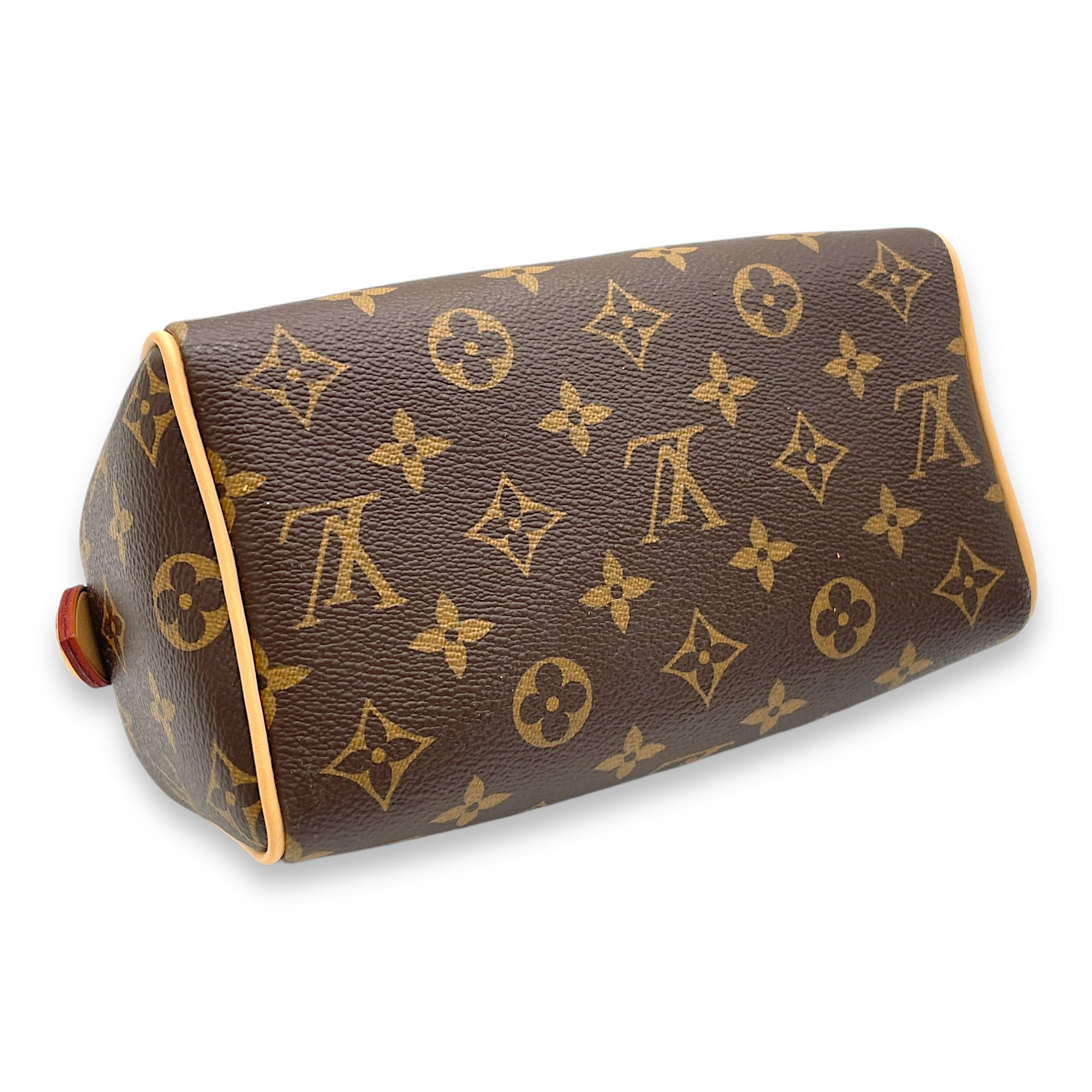 Speedy Bandouliere Top Handle Bag 20 Brown in Monogram Coated Canvas, Gold hardware