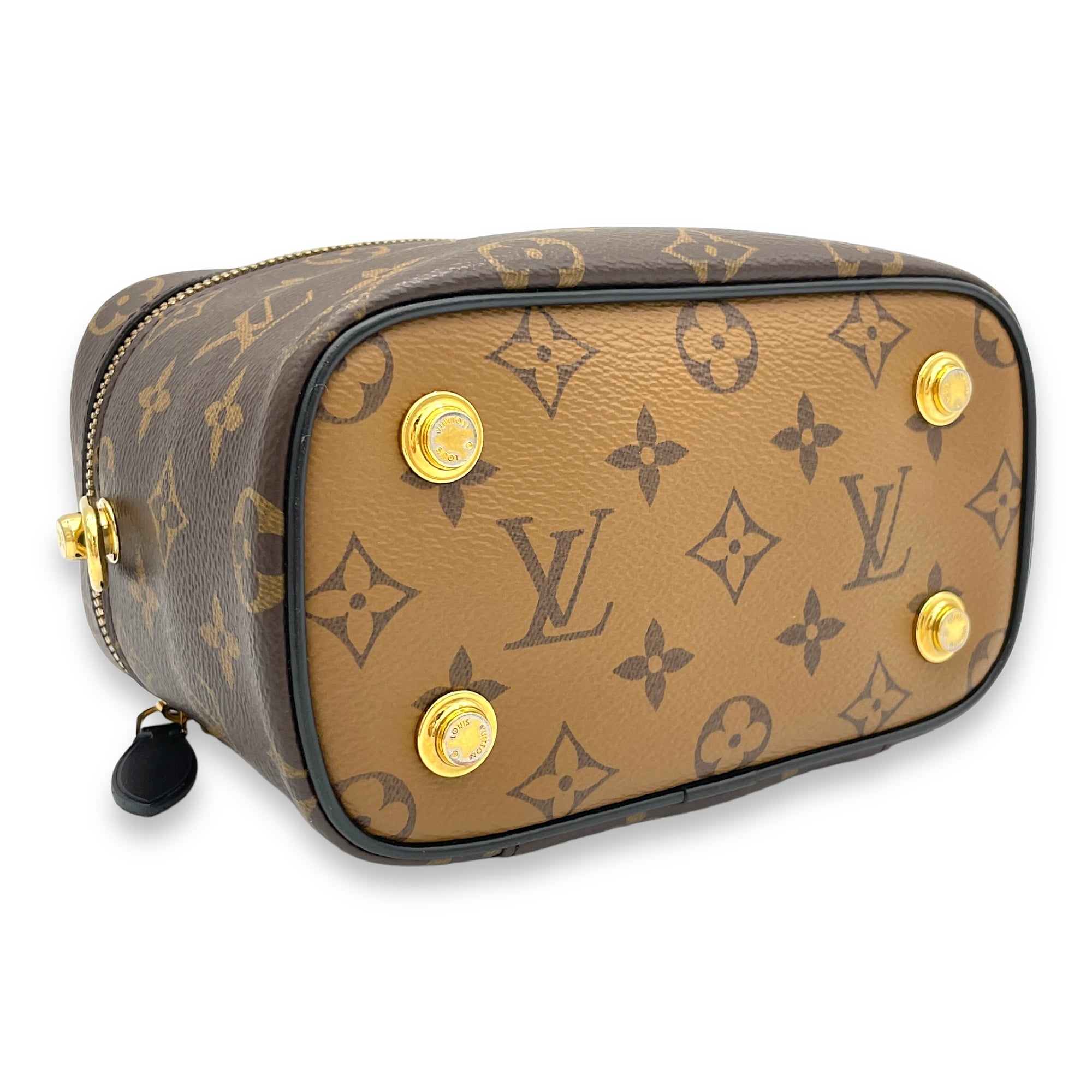 Reverse Vanity Bag PM Brown in Monogram Coated Canvas, Gold hardware