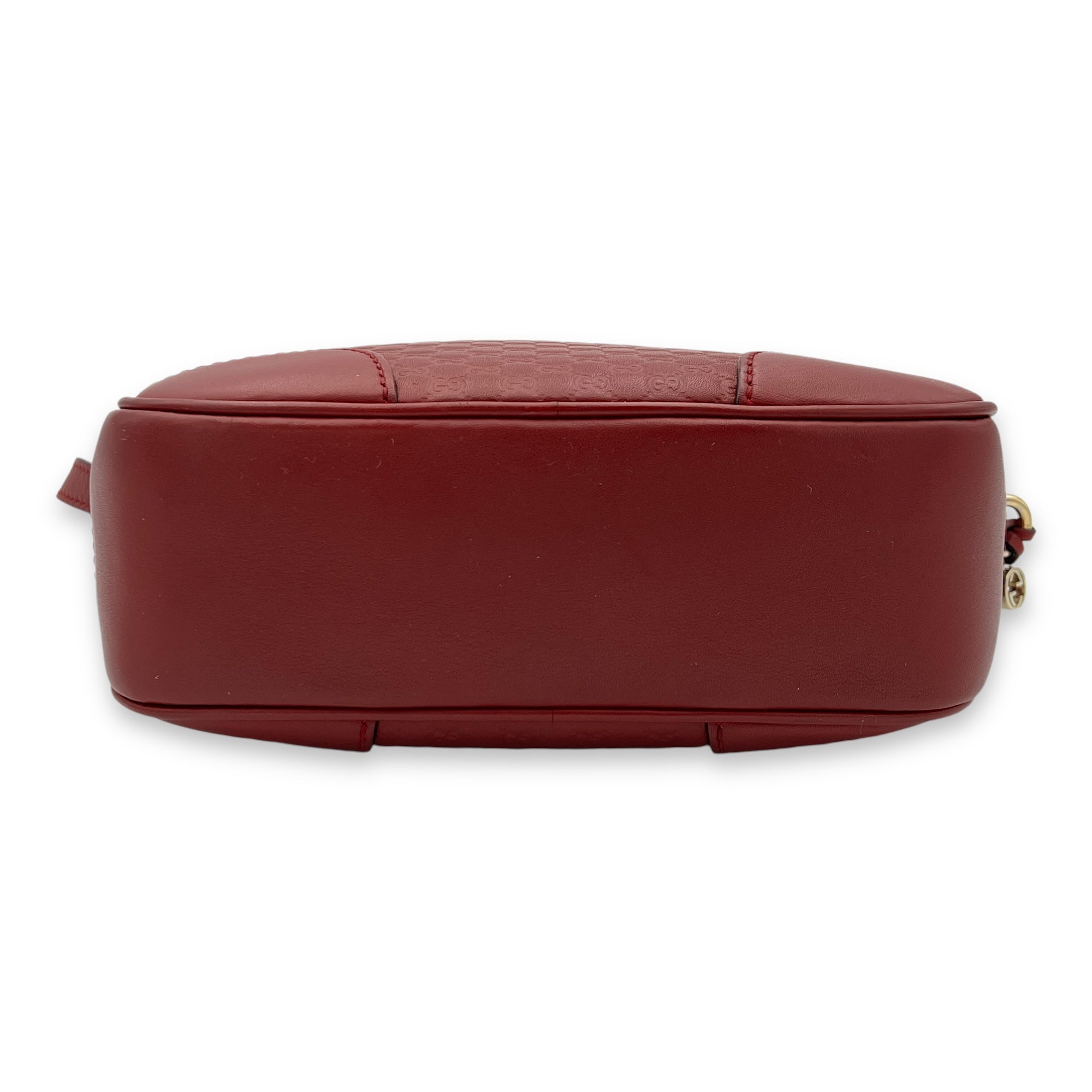 Bree Red Crossbody Bag in Guccissima Leather, Gold hardware