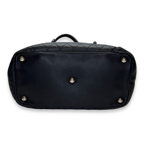 Cambon Tote Bag  Black in Lambskin , Silver Hardware