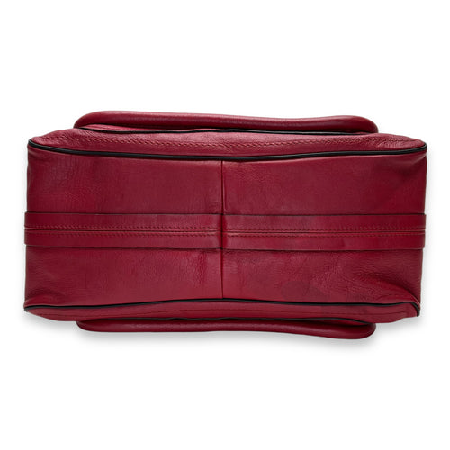 Paraty Shoulder Bag Red in Calfskin, Gold hardware