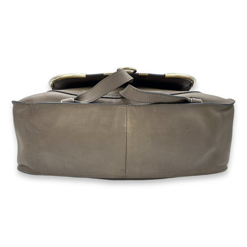 Marcie Shoulder Bag Grey in Calfskin, Light Gold hardware