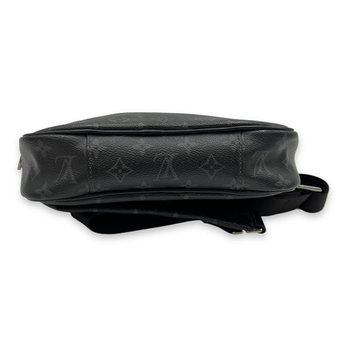 Explorer Waist bag Black in Monogram Coated Canvas, Silver hardware