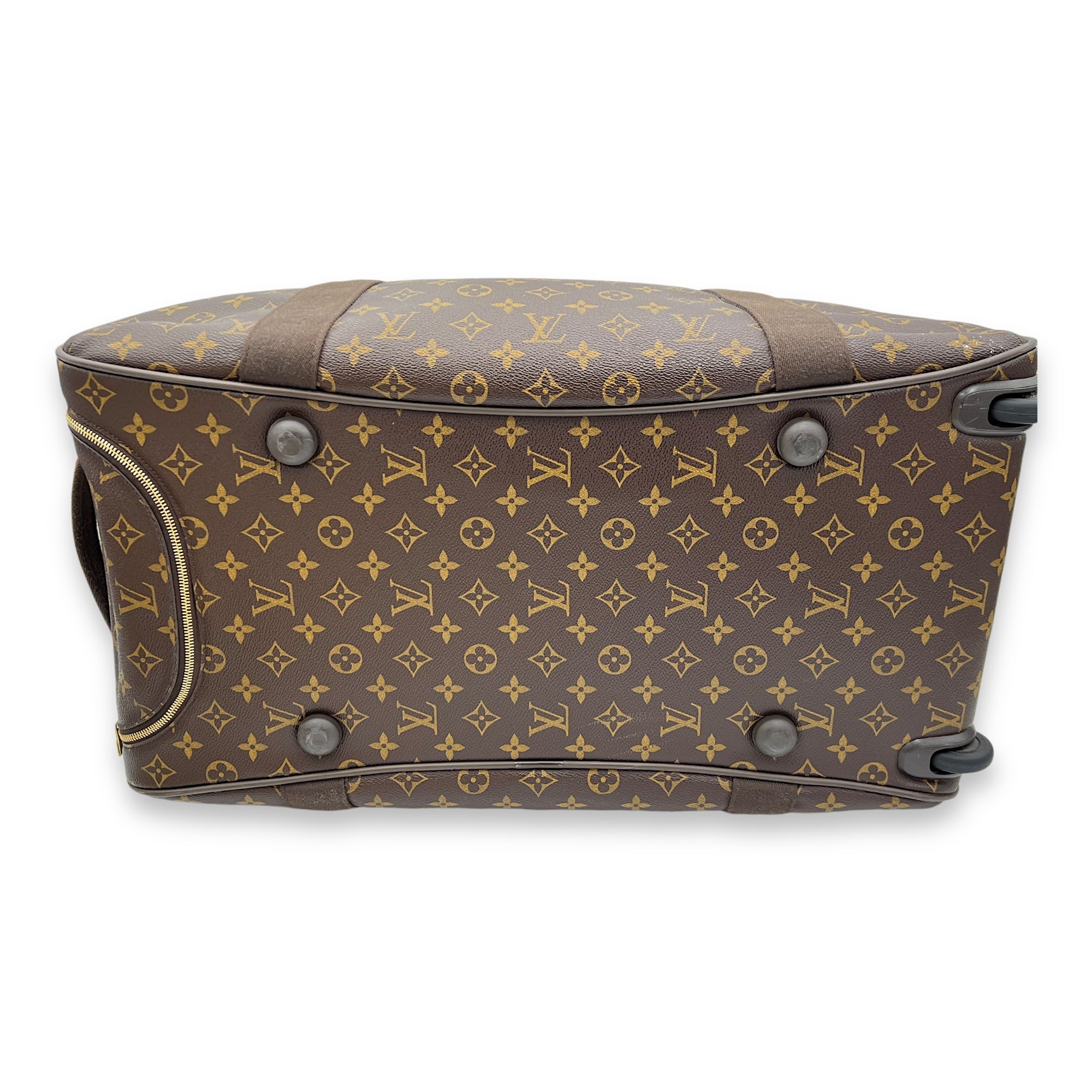 Neo Eole Luggage Brown in Monogram Coated Canvas, Gold hardware