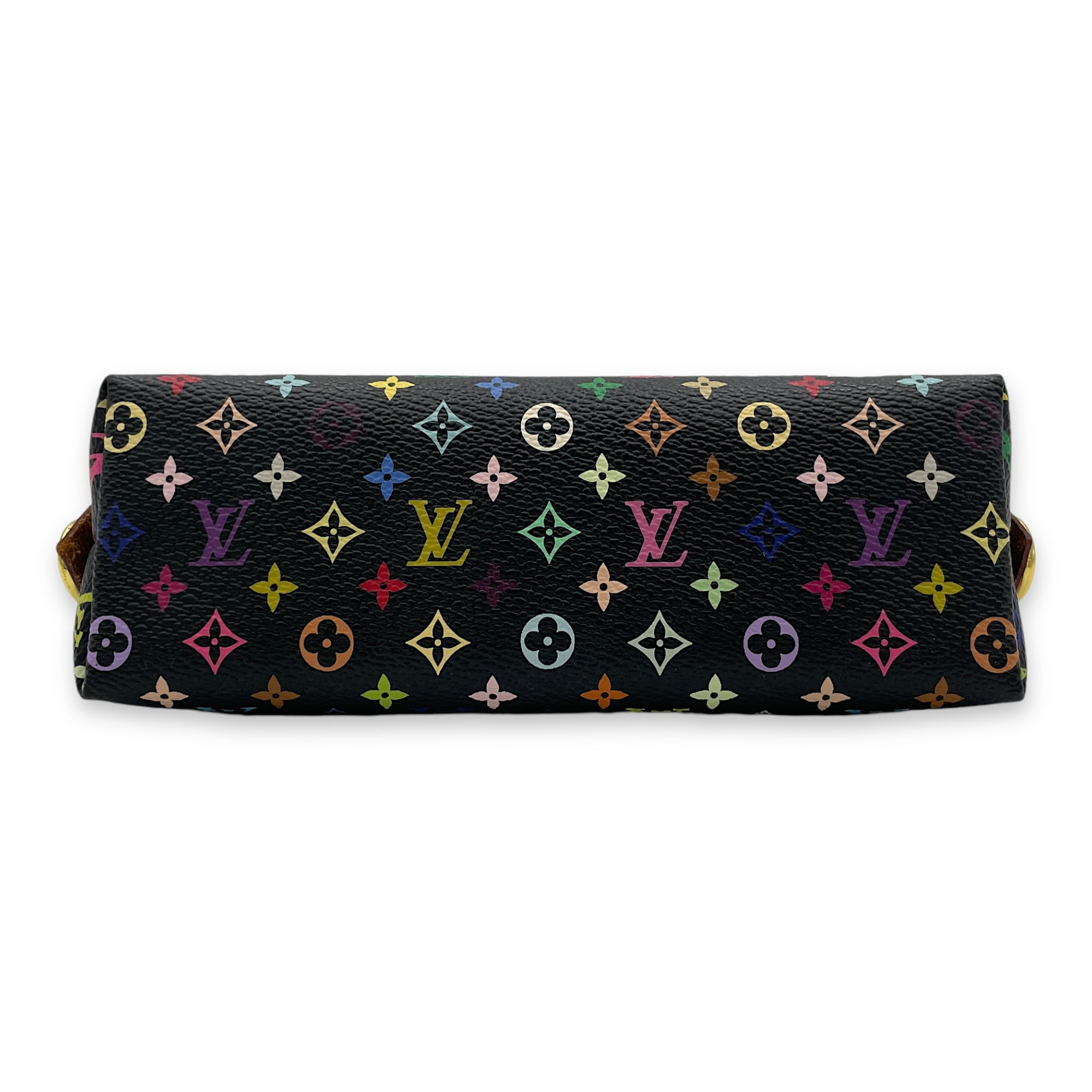 Cosmetic Multi-colour Pouch in Monogram Coated Canvas, Gold hardware