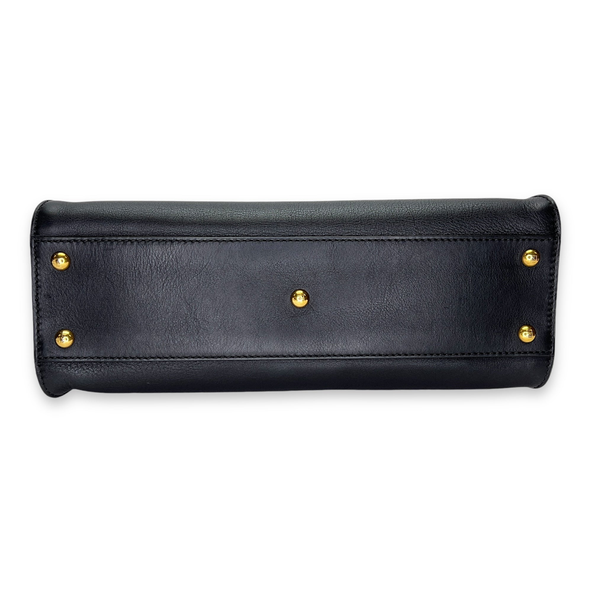 Peekaboo Medium Top handle bag in Calfskin, Gold Hardware