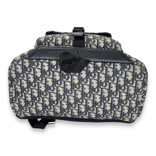 Oblique Backpack in Jacquard, Silver Hardware