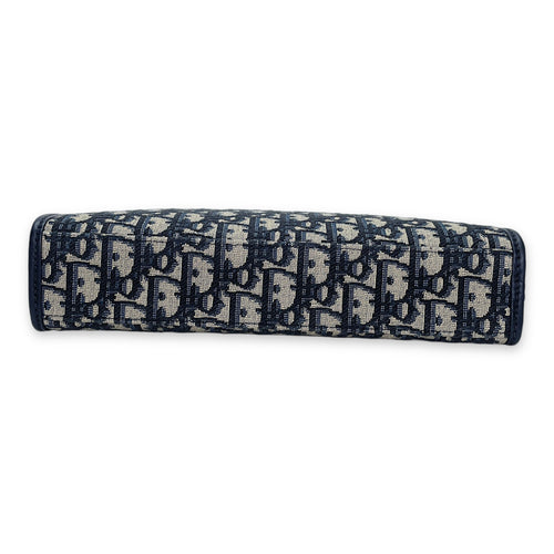 30 Montaigne  Navy Pouch in Jacquard, Gold hardware