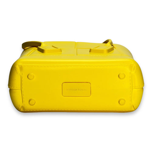 Arco Mini Yellow Top handle Bag in Rubber