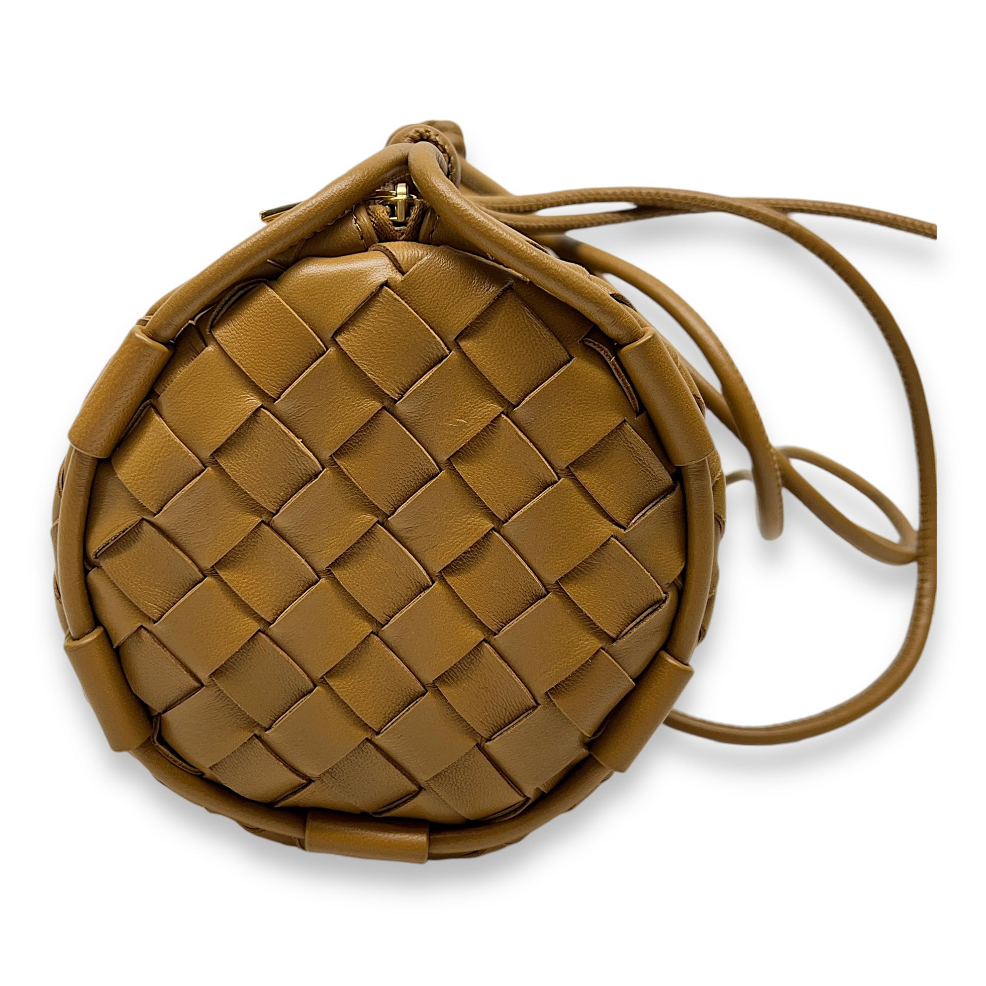 Barrel Mini Crossbody bag in Lambskin, Gold Hardware