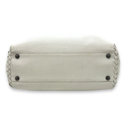 Intreciatto Top handle bag in Intrecciato leather, Ruthenium Hardware