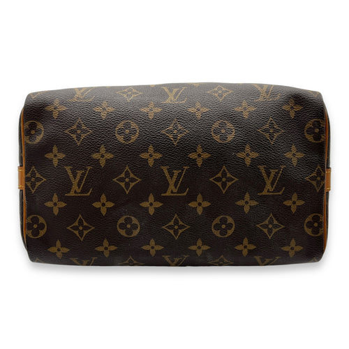 Speedy Bandouliere Top Handle Bag 25 Brown in Monogram Coated Canvas, Gold hardware