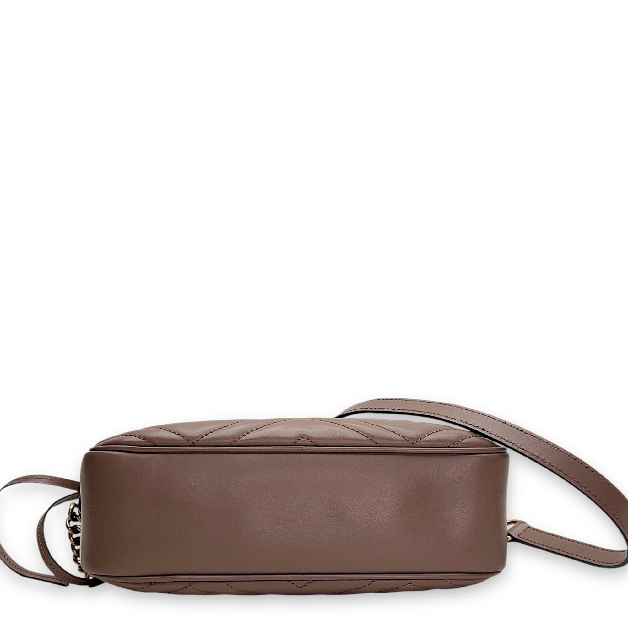 GG Marmont Small Crossbody bag in Calfskin, Gold Hardware