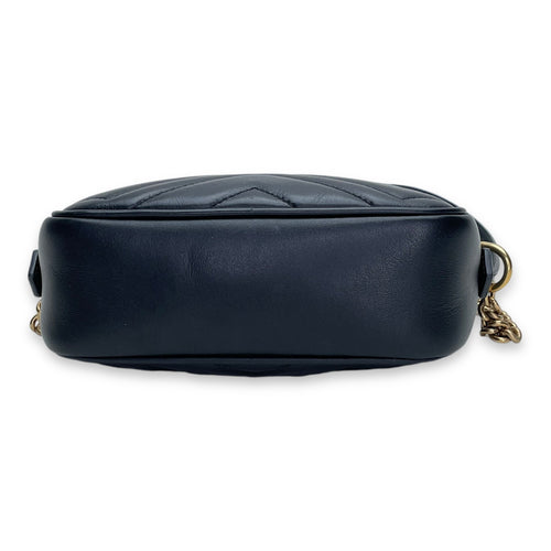 GG Marmont Mini Crossbody bag in Calfskin, Gold Hardware