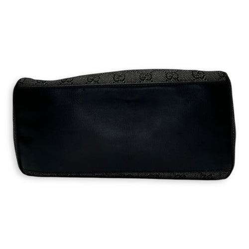 GG Black Shoulder Bag in Denim, Gold hardware