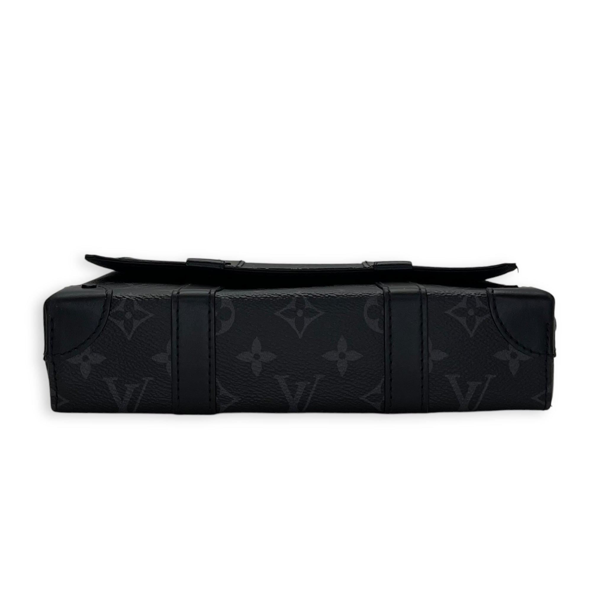 Trunk Monogram Eclipse Crossbody Bag in Coated Canvas, black hardware