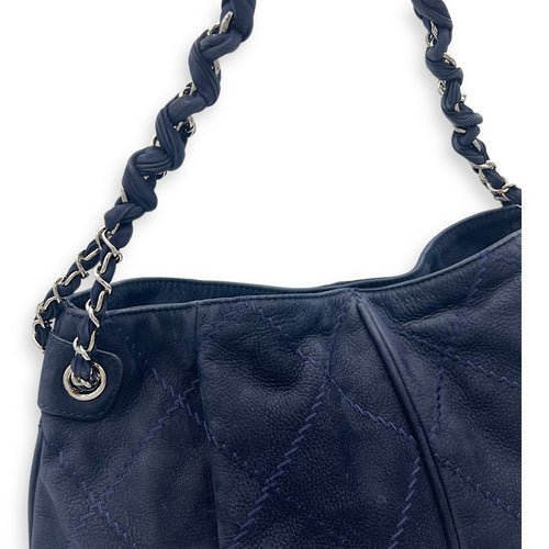 Coco Mark Shoulder Bag Blue in Others, Silver hardware