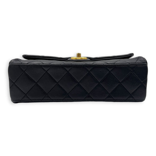 23P Seasonal Quilted Flap Shoulder Bag Black in Calfskin, Gold hardware