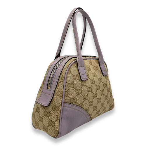 Abbey Mini Top handle bag in Jacquard, Gold Hardware