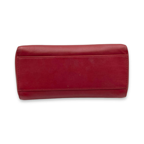 Peekaboo Mini Red Top Handle Bag in Calfskin, Gold hardware