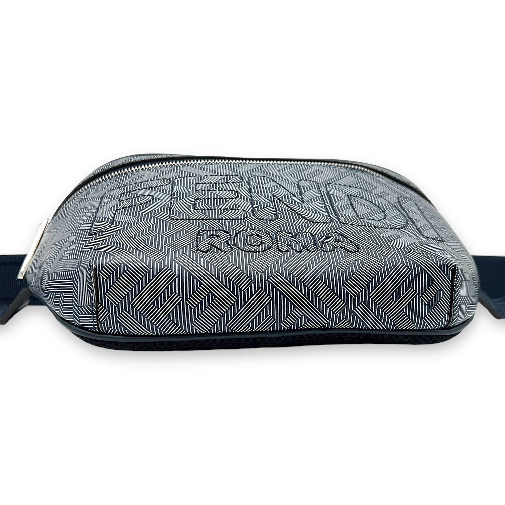 bumbag Blue Belt Bag in Coated Canvas, Silver hardware