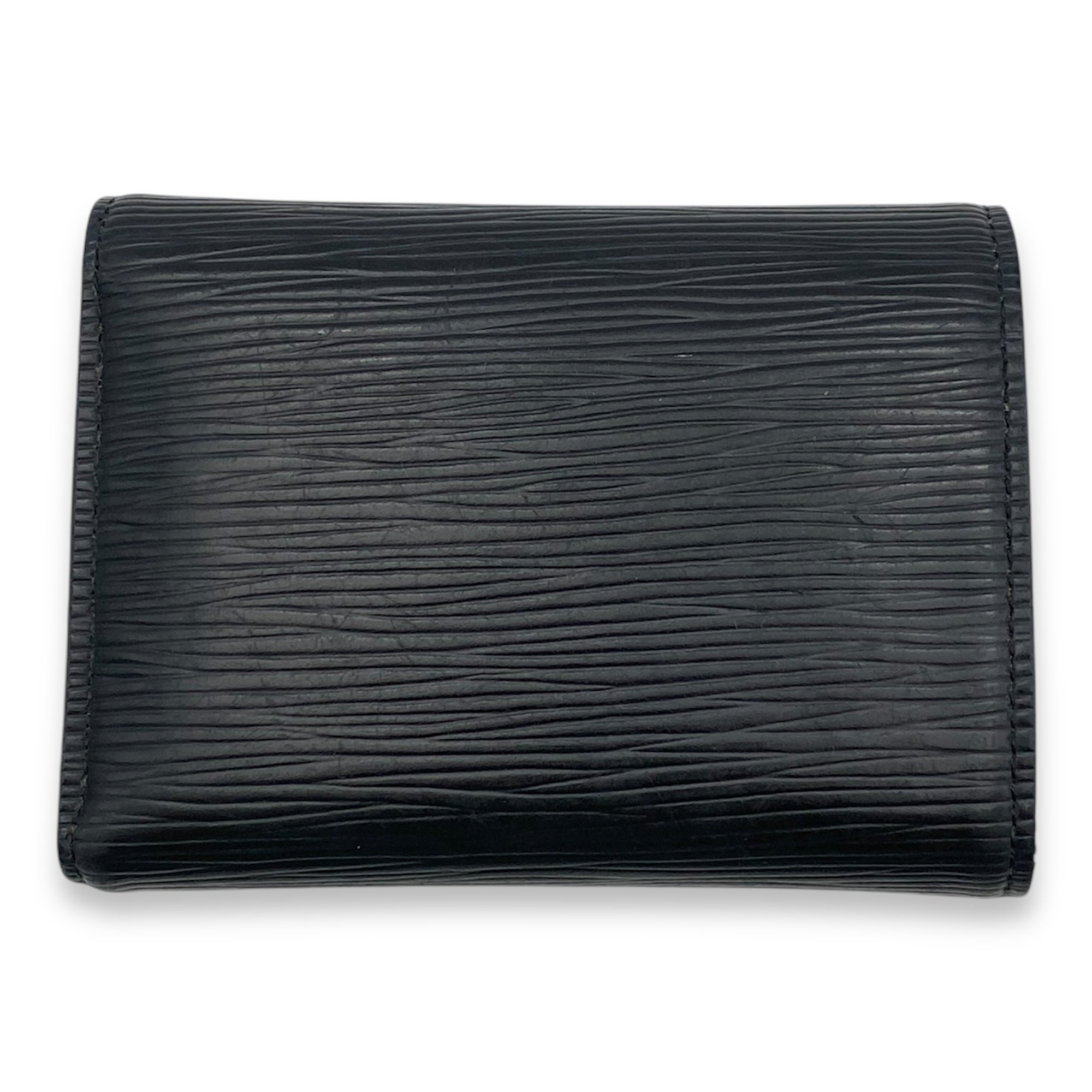 Victorine Black Wallet in Epi Leather, Silver hardware