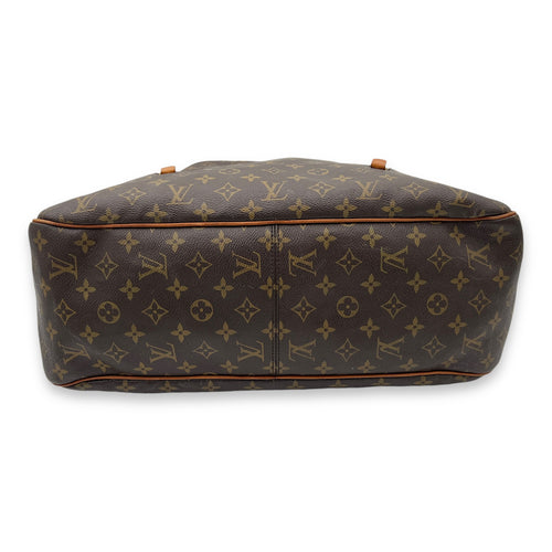 Delightful Top Handle Bag Brown in Monogram Coated Canvas, Gold hardware