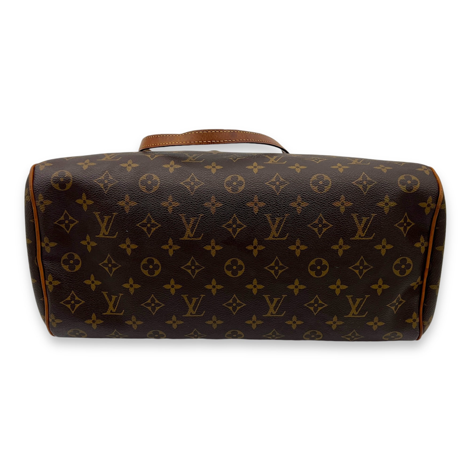 Montorgueil Top Handle Bag GM Brown in Monogram Coated Canvas, Gold hardware