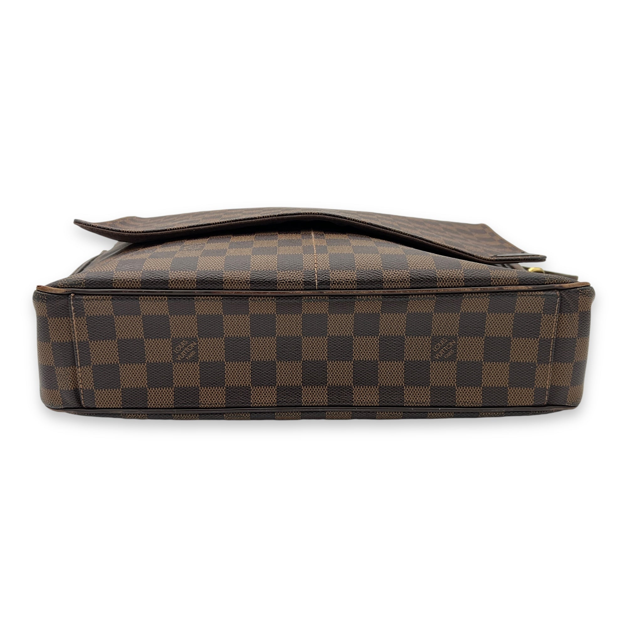 Messenger Brown in Coated Canvas, Gold hardware