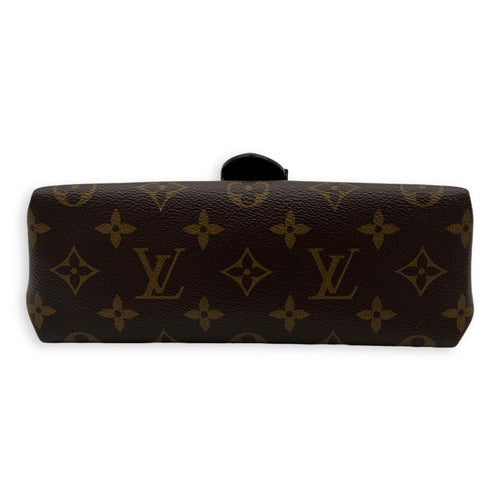 Locky BB Brown Top Handle Bag in Monogram Coated Canvas, Gold hardware