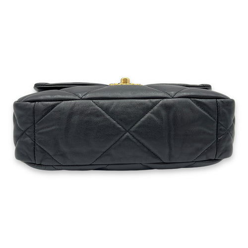 C19 Small Black Shoulder Bag in Lambskin, Mixed hardware