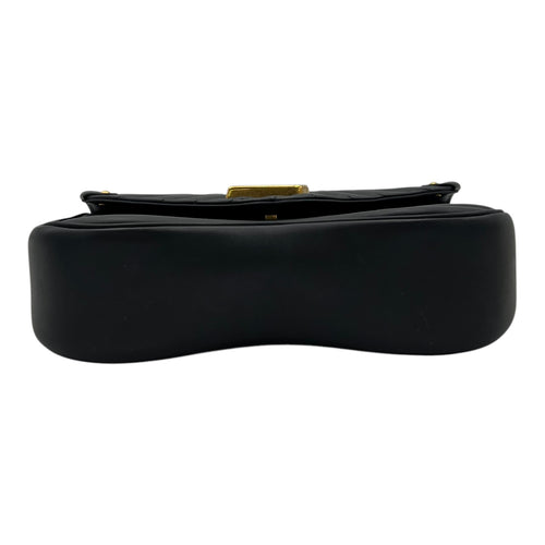 New Wave Shoulder Bag Black in Calfskin, Gold hardware