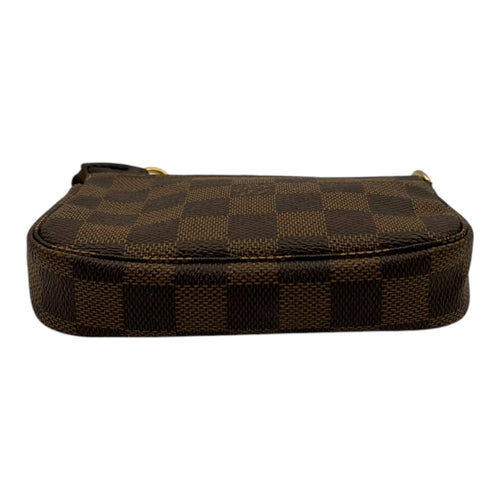 Pochette Clutch Mini Brown in Monogram Coated Canvas, Gold hardware