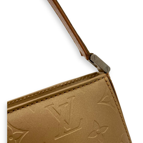 Mat Fowler Shoulder Bag Gold in Calfskin, Silver hardware