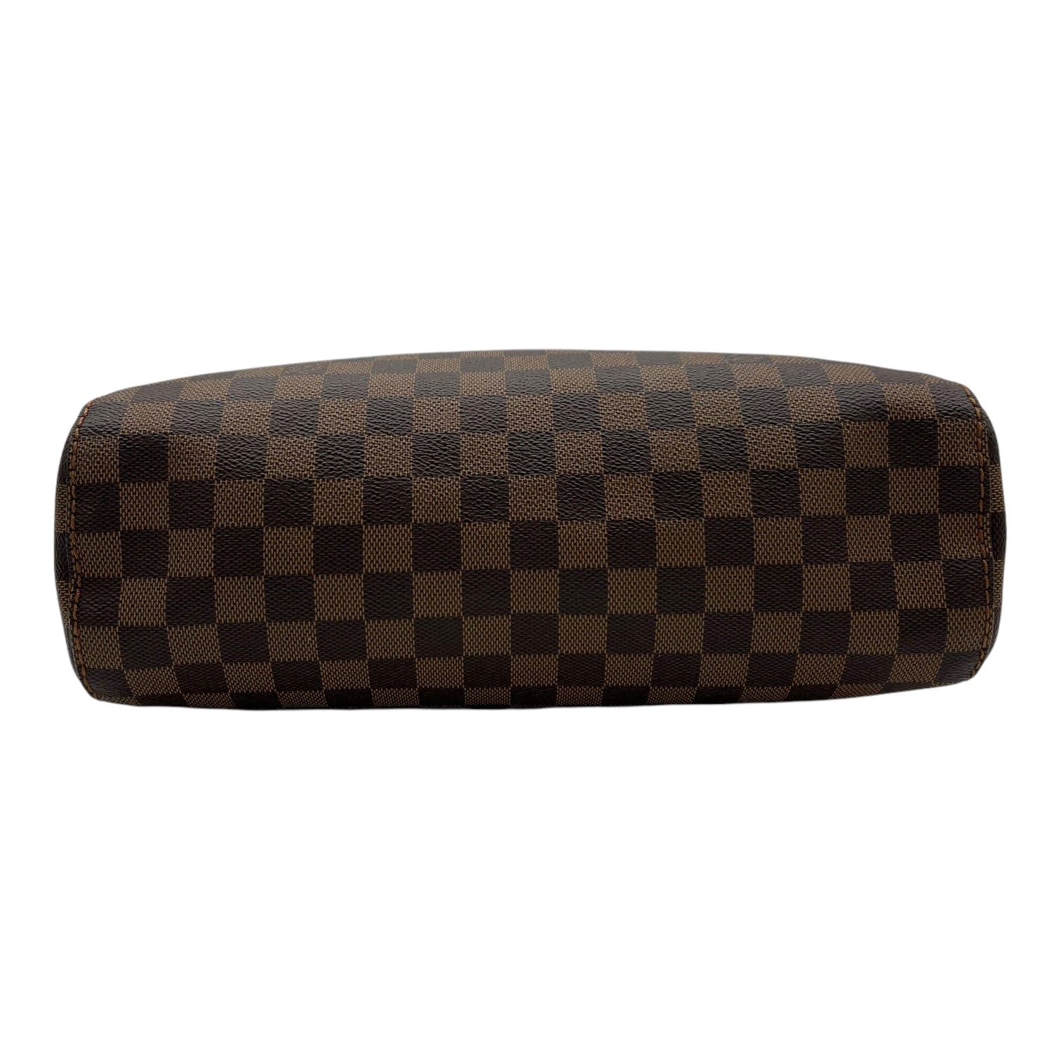 Portobello PM Damier Ebene Shoulder Bag in Coated Canvas, Gold hardware