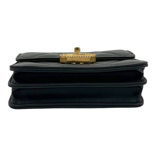 CC Clutch Black in Lambskin, Gold hardware