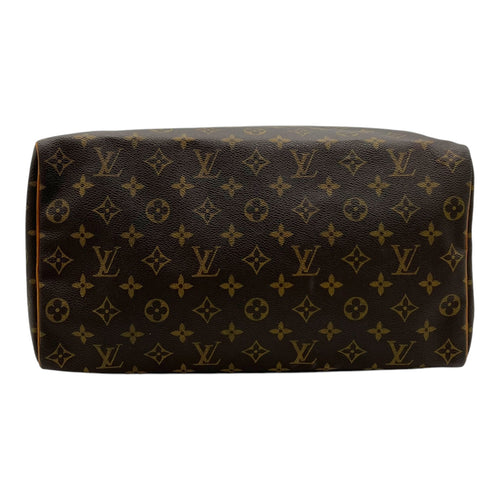 Speedy Top Handle Bag 35 Brown in Monogram Coated Canvas, Gold hardware