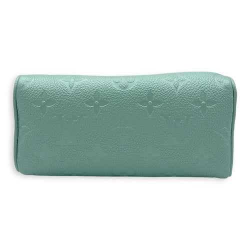 Speedy Nano Green Top Handle Bag in Monogram Empreinte Leather, Silver hardware