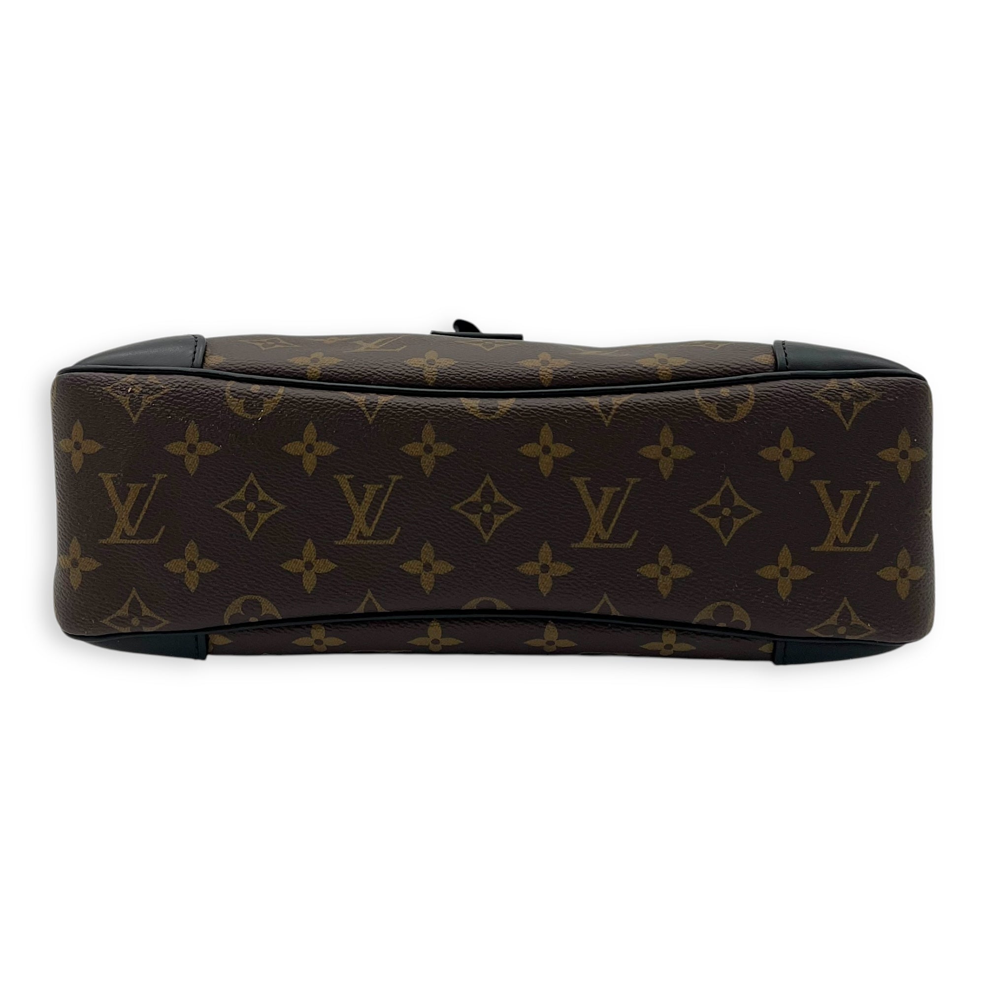 Odeon Shoulder Bag Brown in Monogram Coated Canvas, Gold hardware