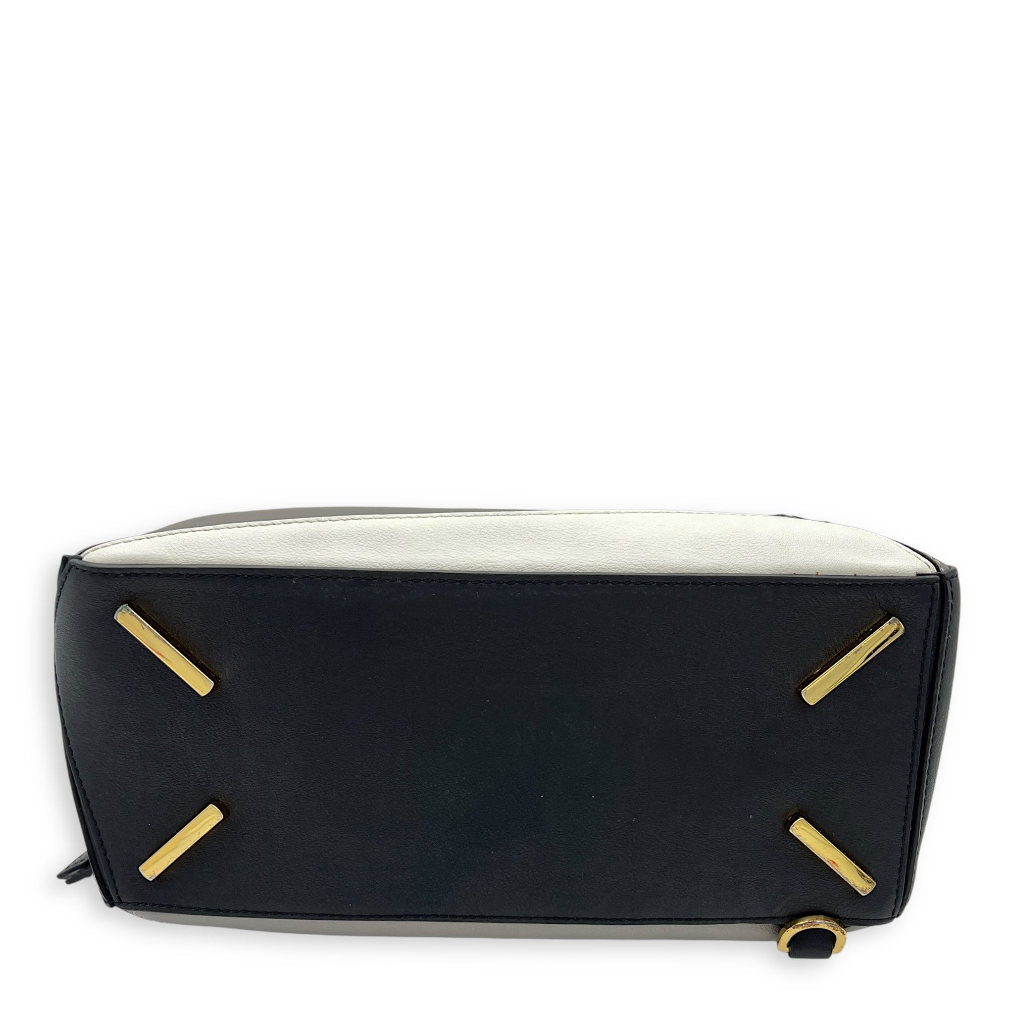 Loewe Puzzle Top Handle Bag Medium Grey in Calfskin, Gold hardware_5