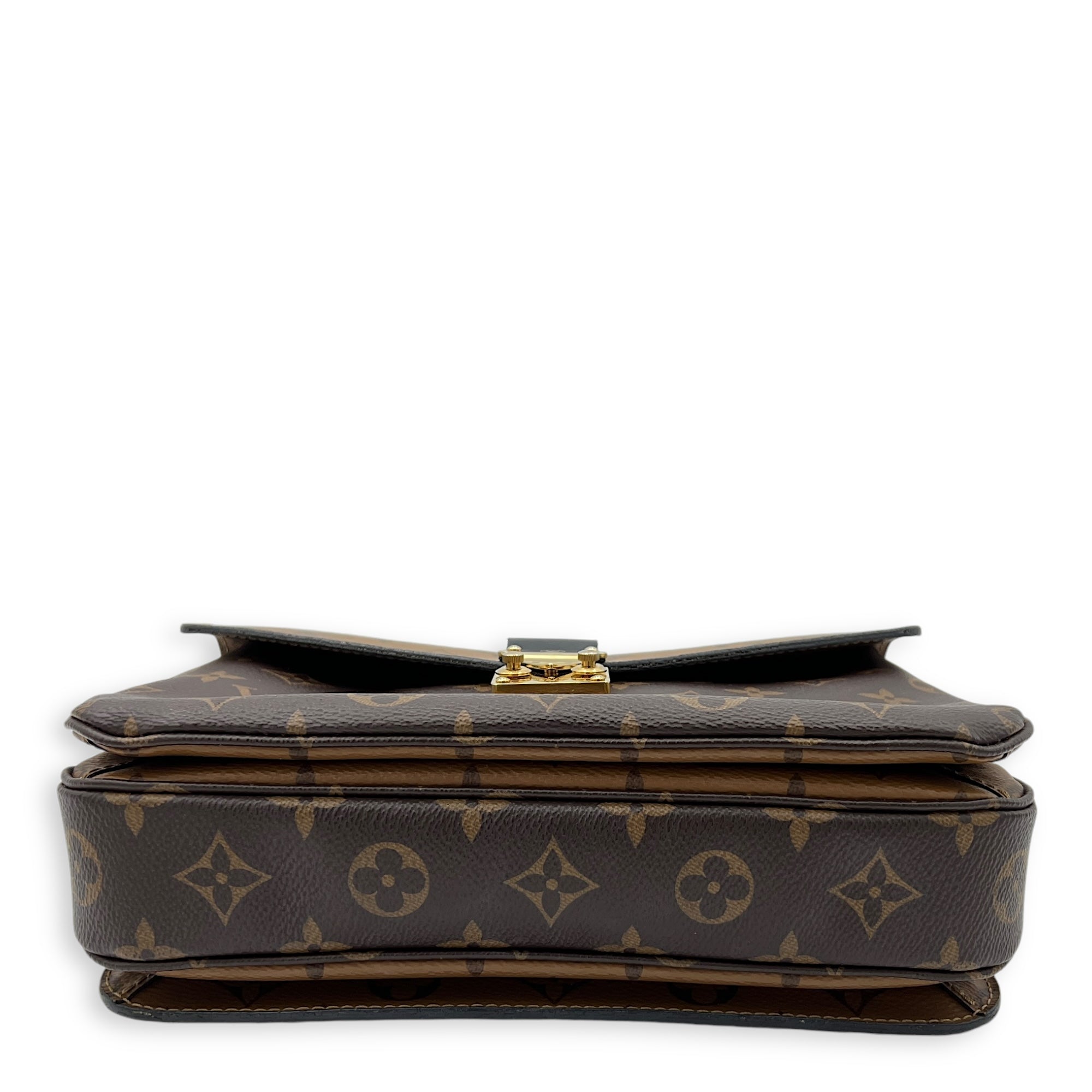 Louis Vuitton Pochette Metis Crossbody Bag Brown in Monogram Coated Canvas, Gold hardware_5