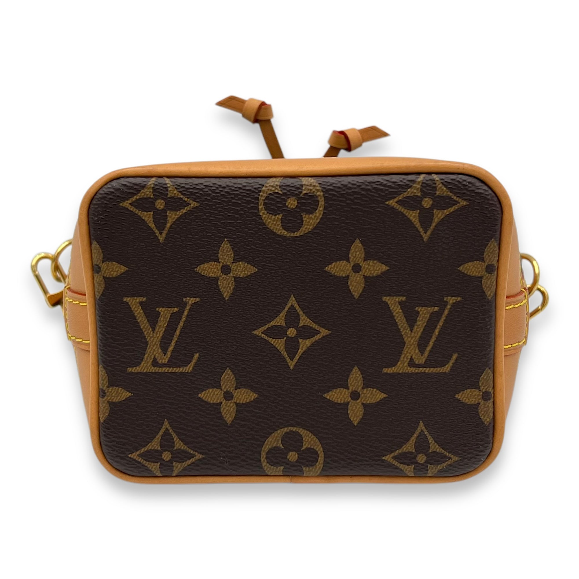 Louis Vuitton Noe Bucket Bag Brown in Monogram Coated Canvas, Gold hardware_4