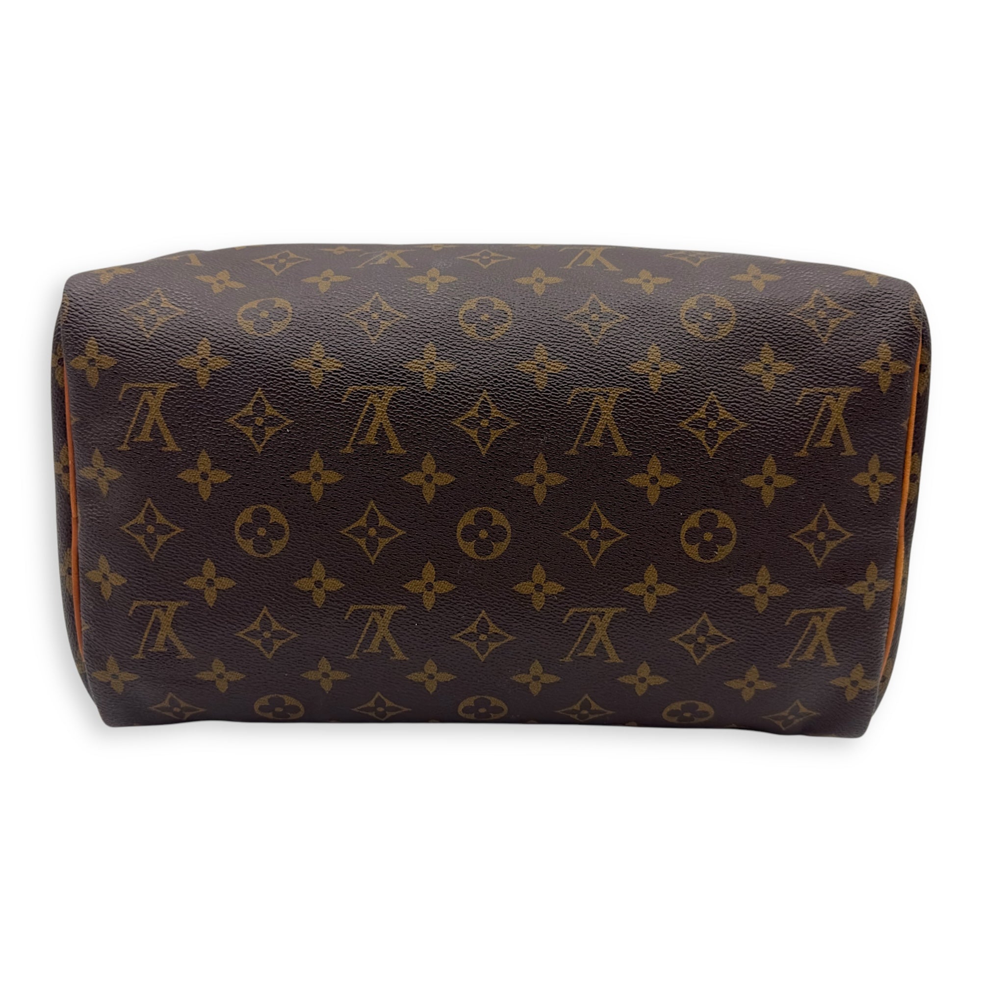 Louis Vuitton Speedy 30 Brown Top Handle Bag in Monogram Coated Canvas, Gold hardware_5