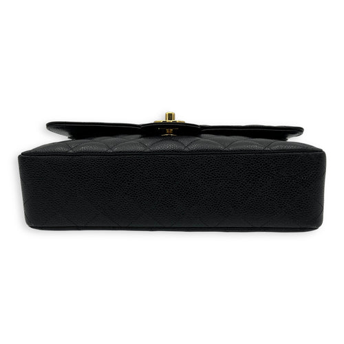 Chanel Classic Shoulder Bag Black in Caviar Leather, Gold hardware_5